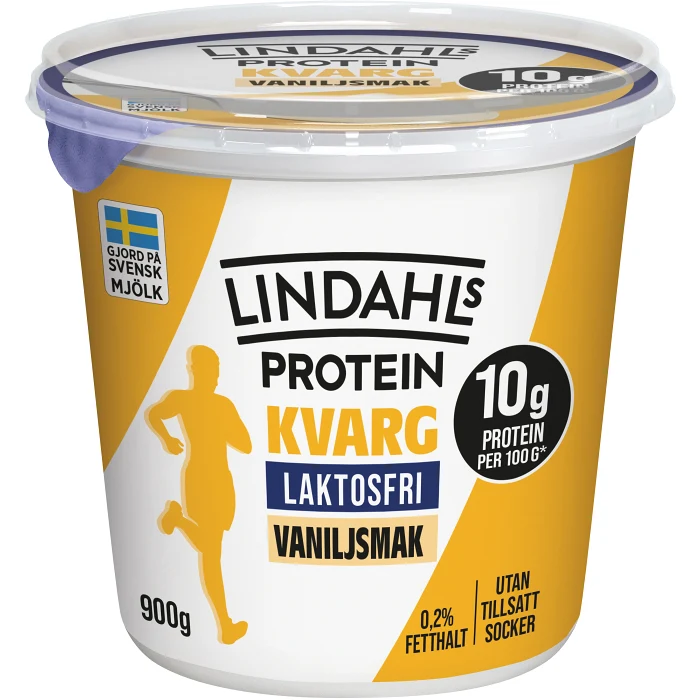 Kvarg Vaniljsmak Laktosfri 0,2% 900g Lindahls