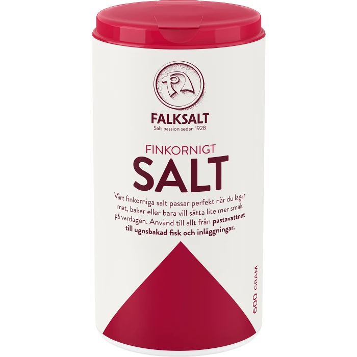 Finkornigt Hushållssalt utan jod 600g Falksalt
