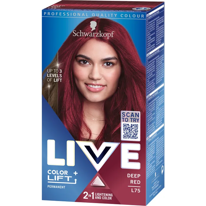 Hårfärg L75 Deep Red 1-p Miljömärkt Schwarzkopf Live