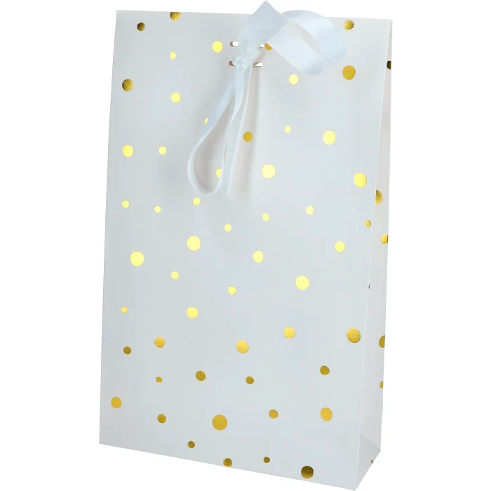 Presentpåse Knyt Guldprick 20x32cm