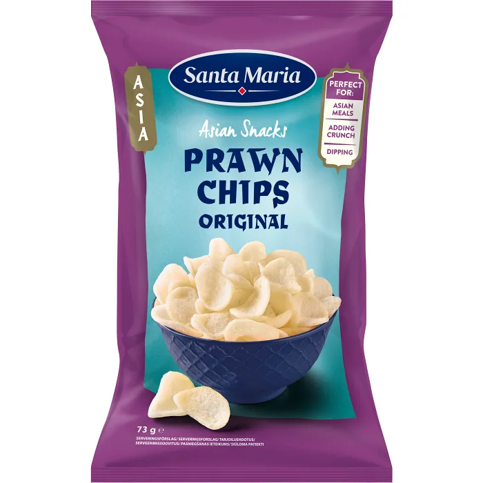 Prawn chips original 73g Santa Maria