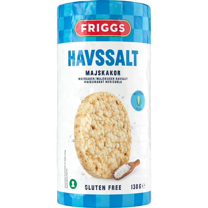 Majskakor Havssalt Glutenfri 130g Friggs