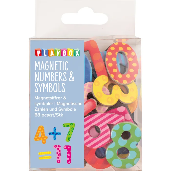 Magnetsiffror och symboler 68st Playbox
