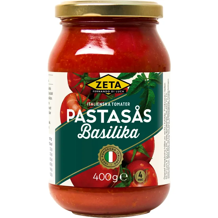 Pastasås Basilika 400g Zeta