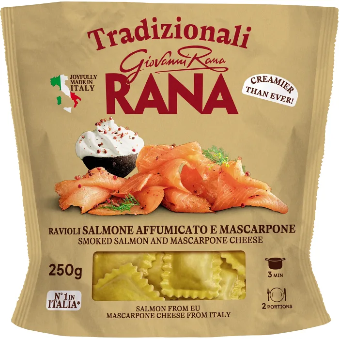 Pasta Ravioli Rökt Lax och Mascarpone Färsk 250g Rana 250g Rana