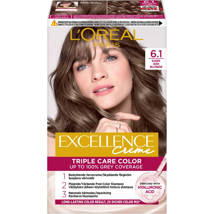Hårfärg 6.1 Excellence Dark Ash Blonde 1-p Excellence