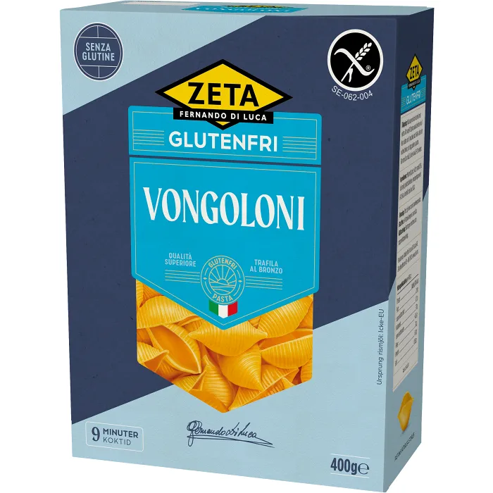 Pasta Vongoloni Glutenfri 400g Zeta