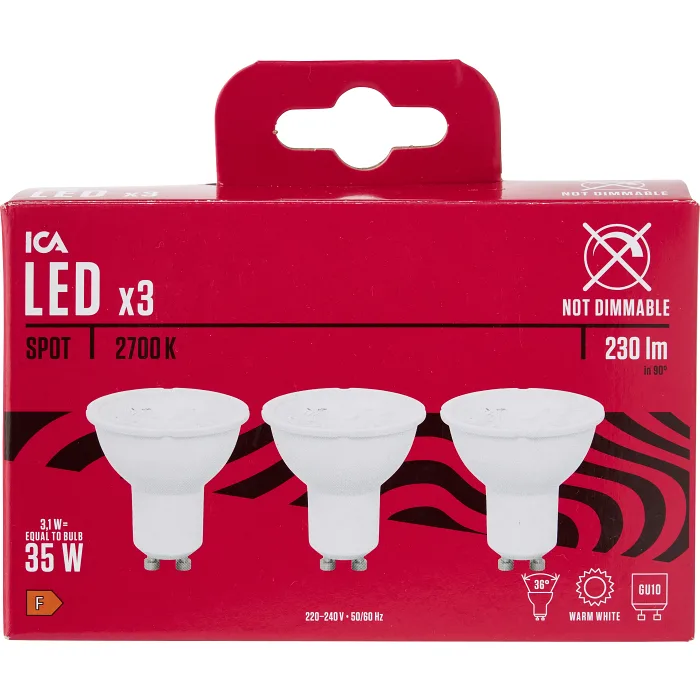 LED Spot GU10 270lm(35W) 3p ICA