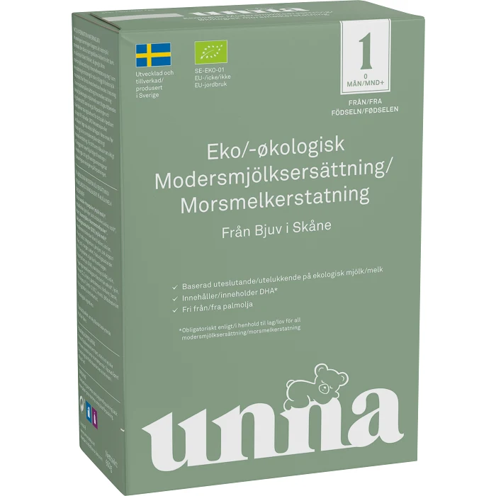 Modersmjölksersättning eko 0m 600g Unna