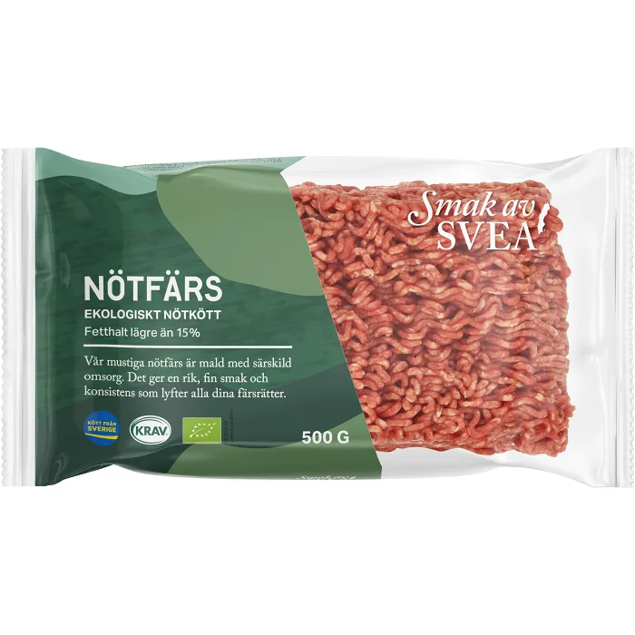 Nötfärs 15% 500g KRAV Smak av Svea