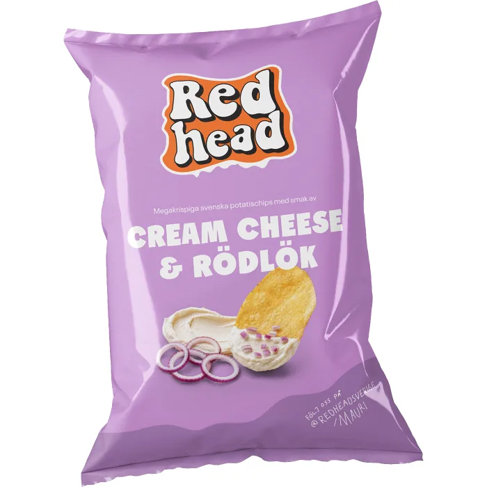 Chips Cream cheese och Rödlök 150g Redhead