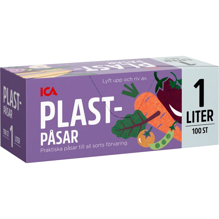 Plastpåsar 1l 100-p ICA