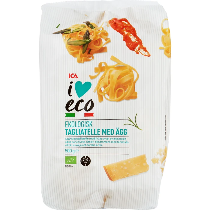Tagliatelle Ekologisk 500g ICA I love eco
