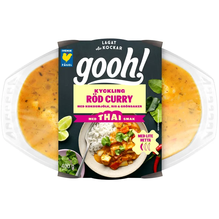 Färdigmat Kyckling Röd curry 400g Gooh