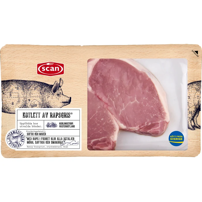 Kotlett Färsk Rapsgris 300g Scan