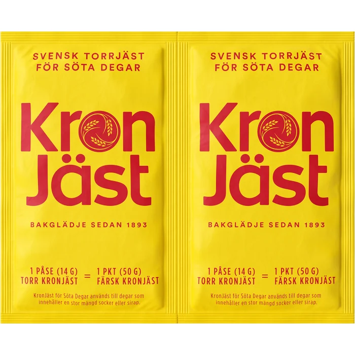 Torrjäst Söta degar 14g 2st Kronjäst