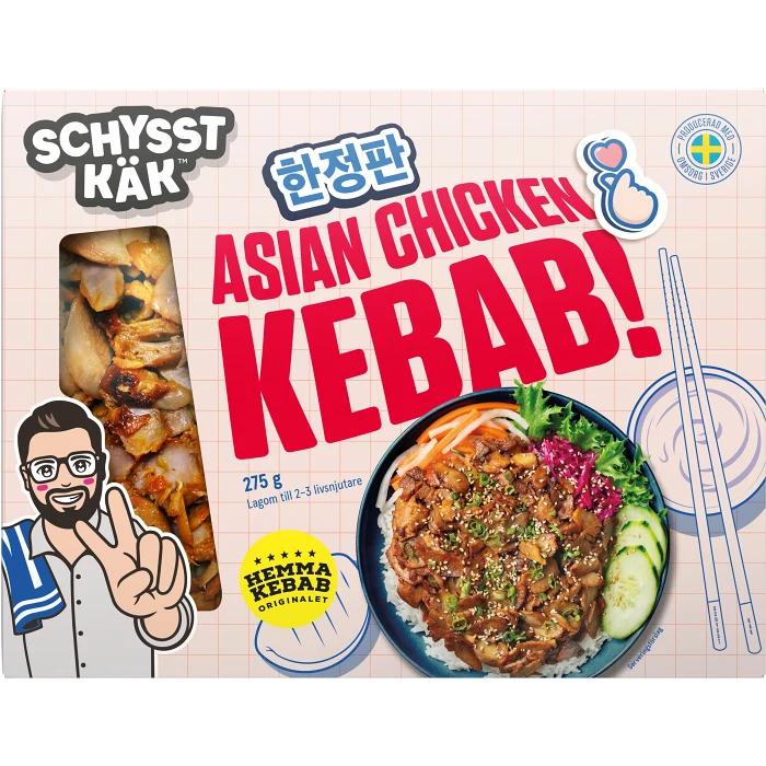 Chicken Kebab Färsk Asian 275g Schysst käk