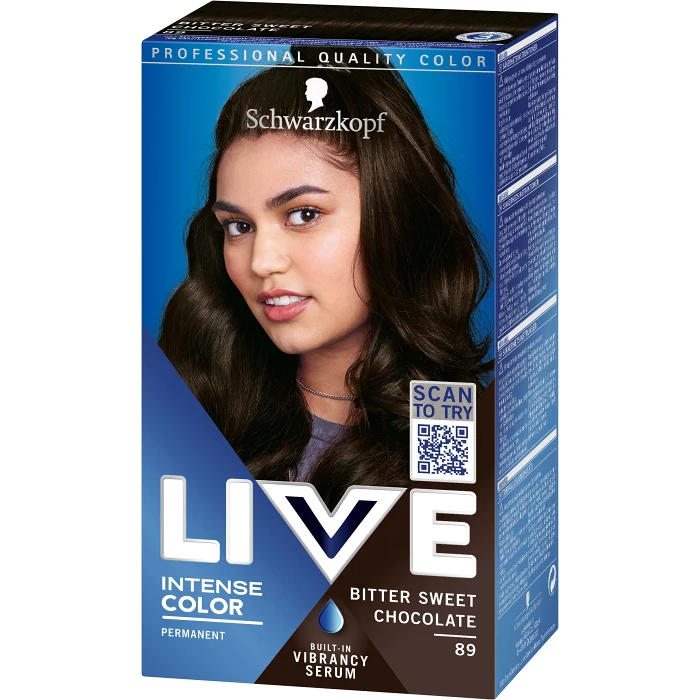 Hårfärg 89 Bitter Sweet Chocolate 1-p Miljömärkt Schwarzkopf LIVE