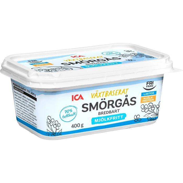 Bordsmargarin Smörgås Mjölkfritt 400g ICA