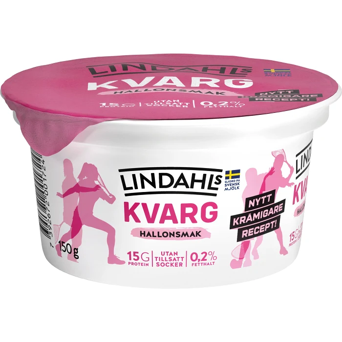 Kvarg Hallonsmak 0,2% 150g Lindahls