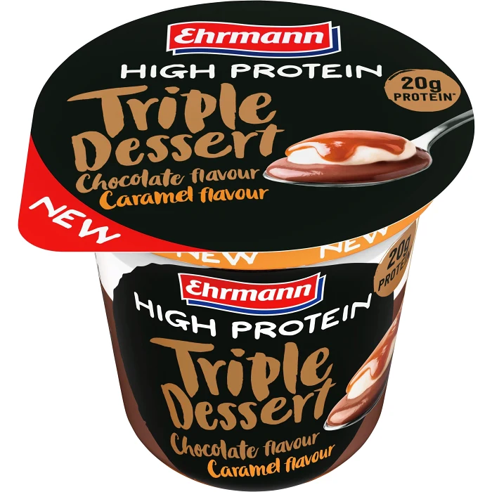 Proteinpudding Chokladsmak med karamellsås Laktosfri 200g Ehrmann