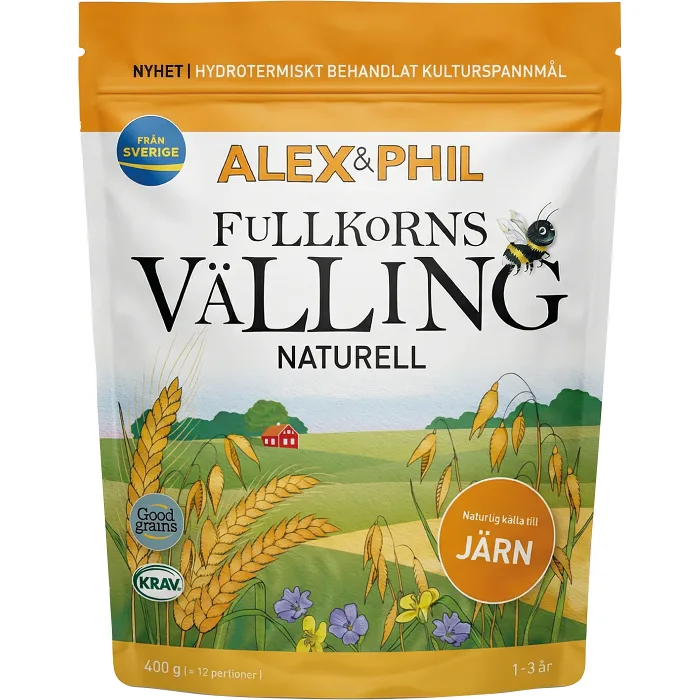 Fullkornsvälling 1-3 år 400g Eko Alex&Phil