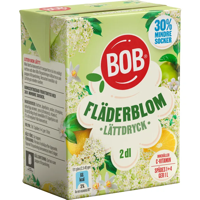 Lättdryck Fläderblom Koncentrat 2dl BOB