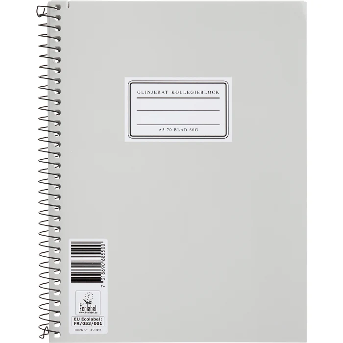 Kollegieblock Bas olinjerat A5