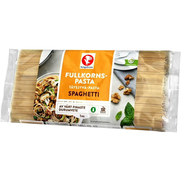 Fullkornspasta Spaghetti 1kg Kungsörnen