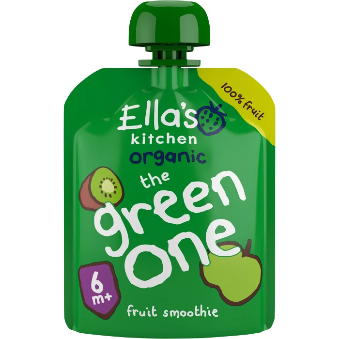 The green one Smoothie av blandade frukter 6m Ekologisk 90g Ellas Kitchen
