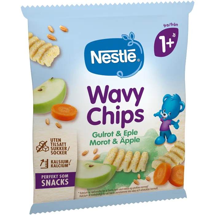 Wavy Chips Morot  Äpple 7g 1år Nestlé