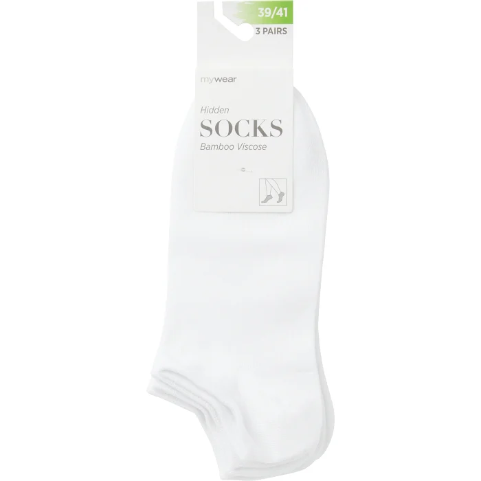 Hiddensocka 3p vit 39/41 mywear