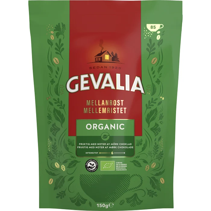 Kaffe Mellanrost Refill Ekologisk 150g Gevalia