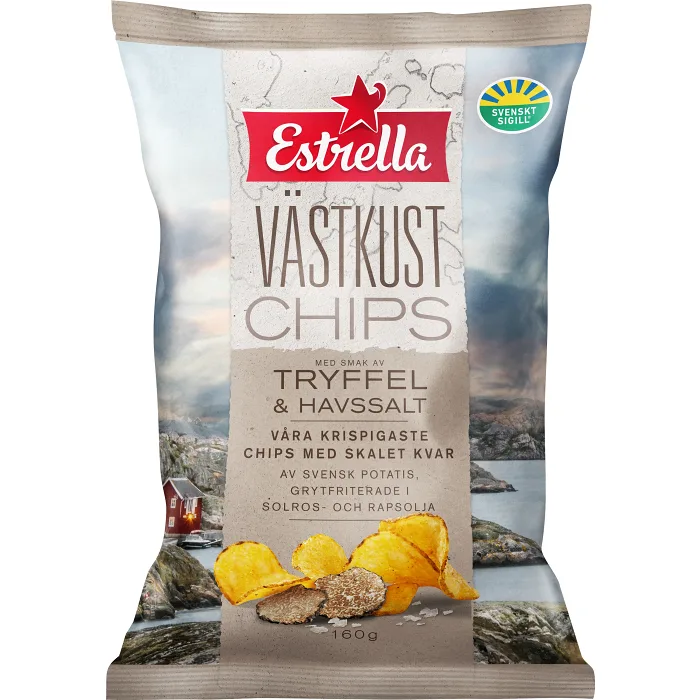 Västkustchips Tryffel och havssalt LTD 160g Estrella