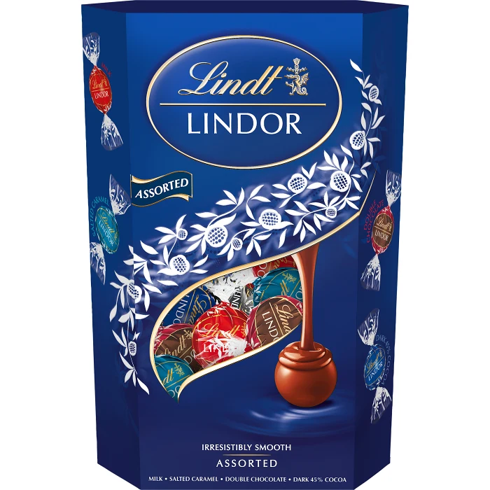Choklad Lindor Cornet Assorted Blue 337g Lindt