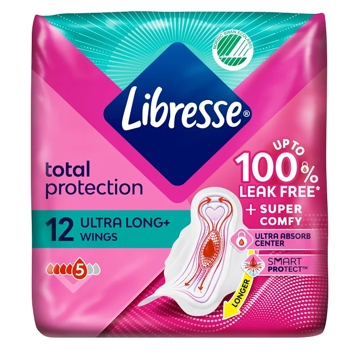 Binda Ultra thin Long med vingar 12-p Libresse