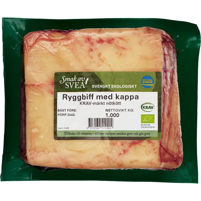 Ryggbiff med kappa Färsk ca 1kg Smak av Svea