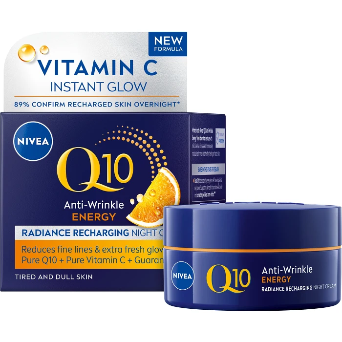 Nattkräm Q10 Energy Radiance Recharging Night Cream 50ml Nivea