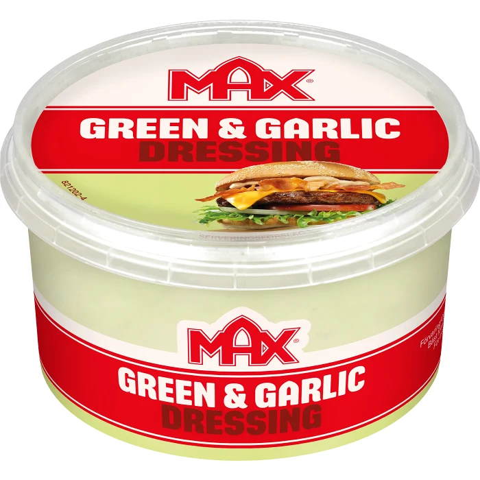 Hamburgerdressing Green och Garlic 220ml Max