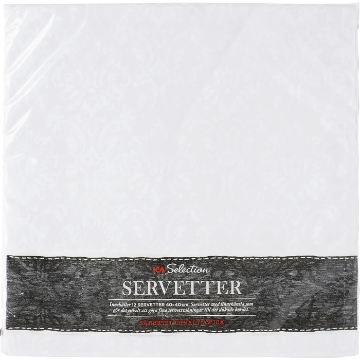 Servett Airlaid Vit 40cm 12-p ICA Selection