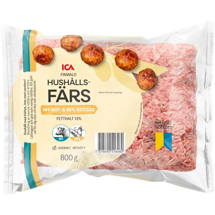 Hushållsfärs Färsk 800g ICA
