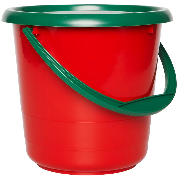 Hink med lock Röd/grön 5l Nordiska Plast AB