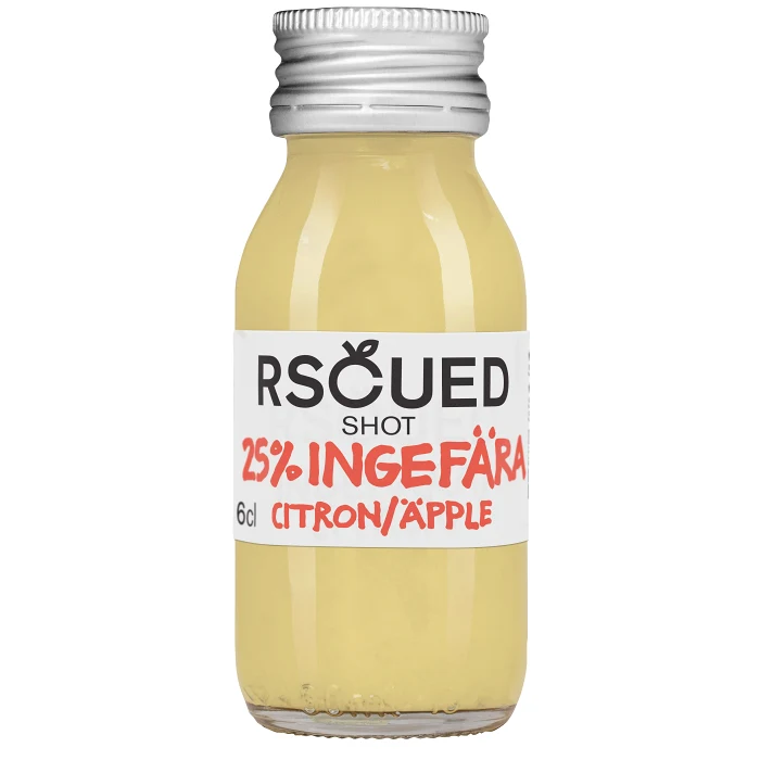 Ingefärashot 25%Ingefära,Citron & Äpple 6cl Rscued