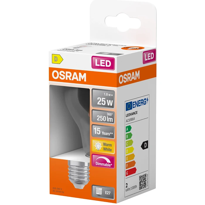 LED Normal E27 250lm(25W) Dimbar Osram