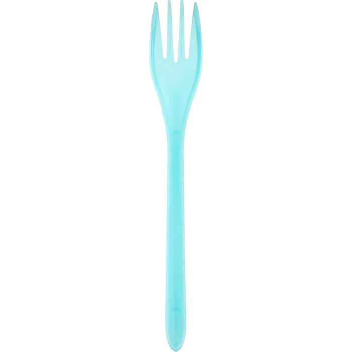 Flergångsgaffel plast turkos 14-p ICA