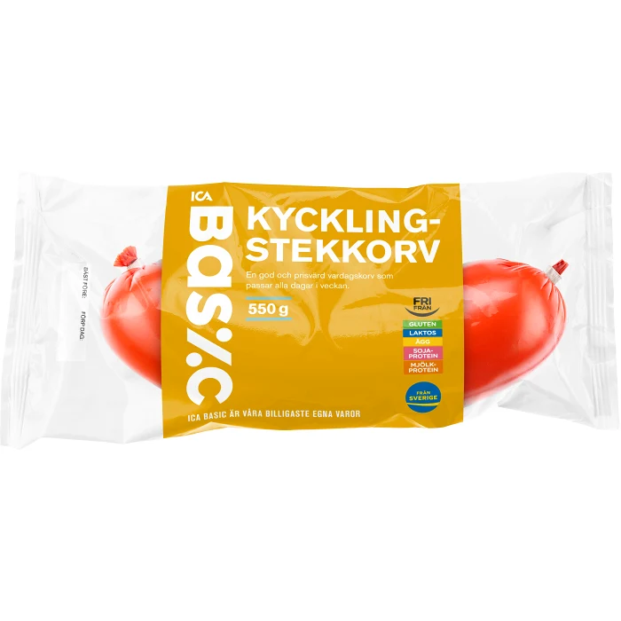 Kycklingstekkorv 550g ICA Basic