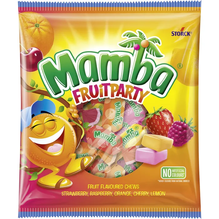 Godispåse Fruktkola Partymix 140g Mamba
