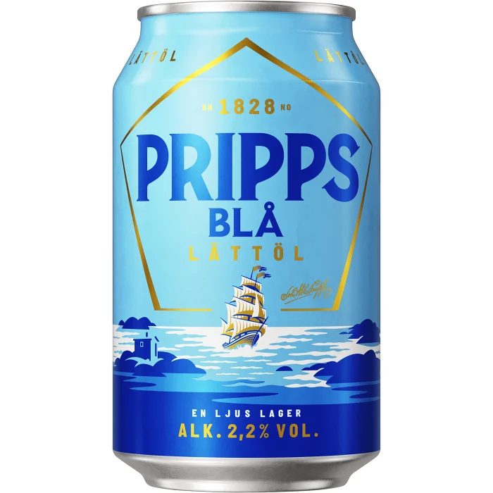 Öl Ljus Lager Lättöl 2.2% 33cl Pripps Blå
