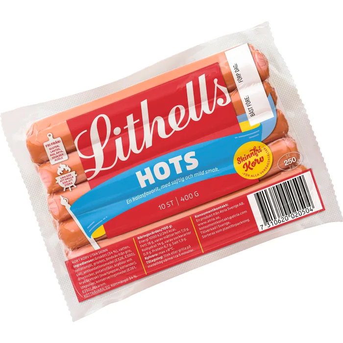 Korv Klassiska Hots 400g Lithells