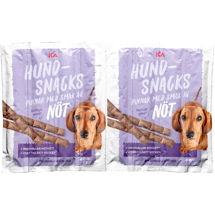 Hundsnacks Pinnar med nöt 88 Gram ICA